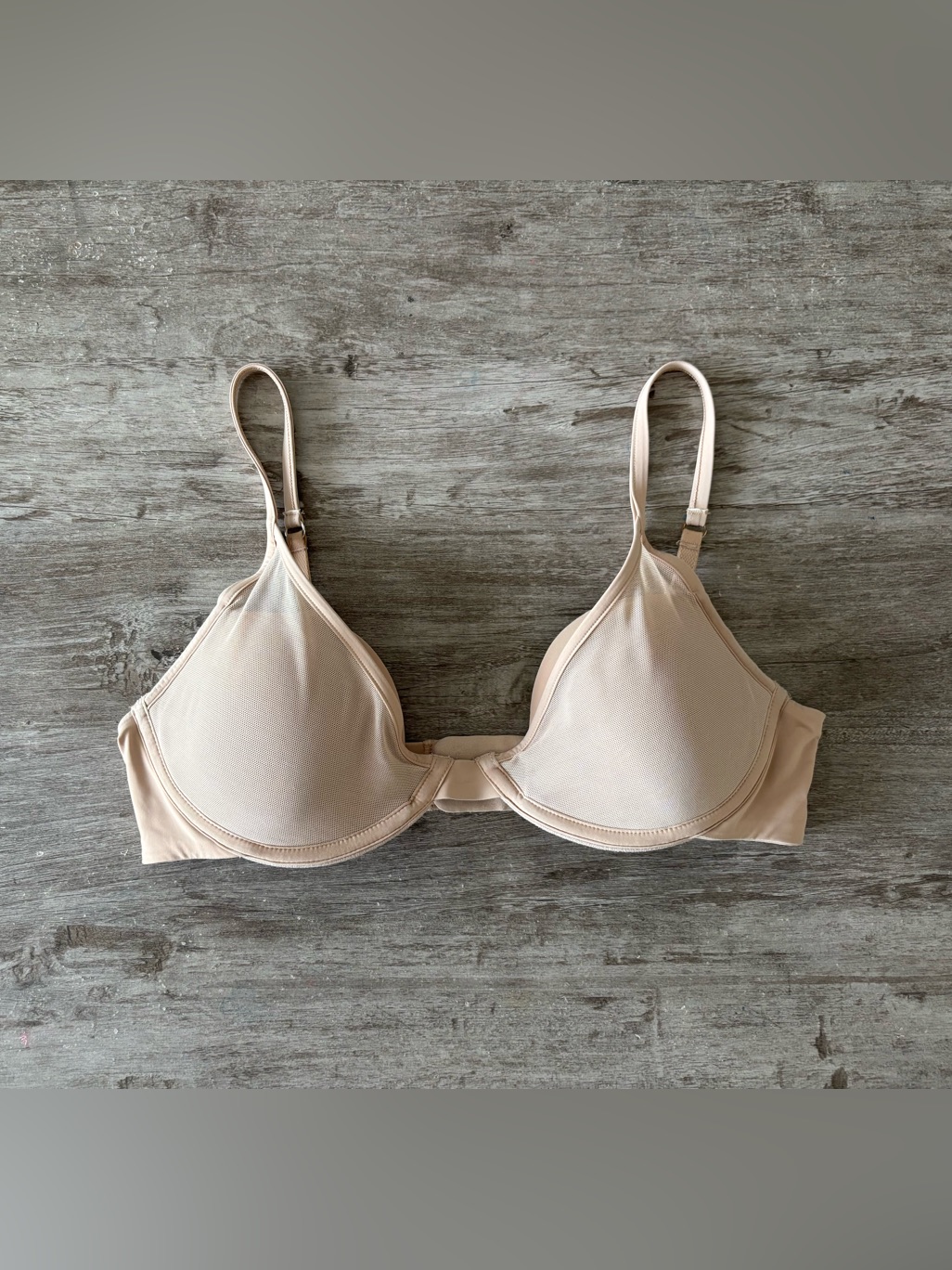Pepper Bra Beige All You Classic T-Shirt Mesh Underwire Womens 34b